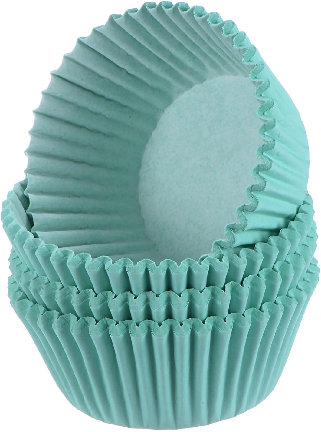 100 Count Cupcake Liners Light Blue Cupcake Cups Standard Size Muffins Liners Papers Baking Cups Wrappers Greaseproof for Party Wedding Birthday
