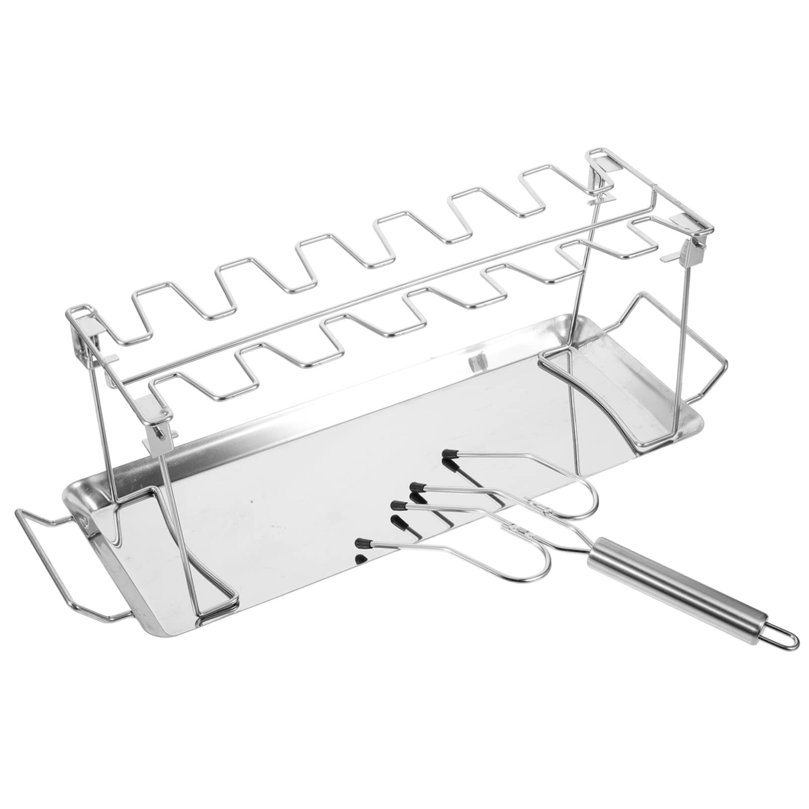 Abaodam Acciaio Inox Per Barbecue Forchette Per Pollo e Alette Di Cosce Per Pollo in Acciaio Inox