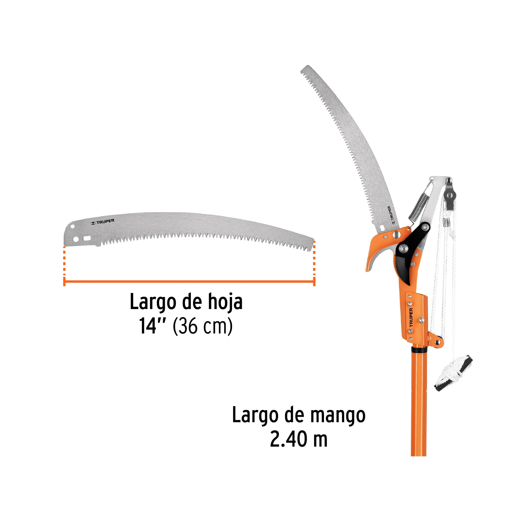 Truper TR-82M-A Sécateur d'arbre avec tige extensible en aluminium