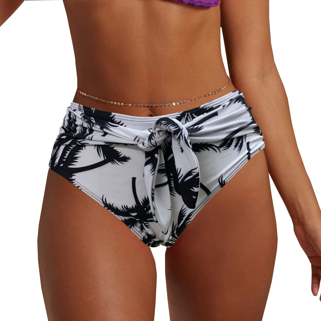 NLAND Braga De Bikini para Mujer Braga De Bikini con Cintura Alta Braga De Bikini con Pajarita Braga De Bikini para Mujer