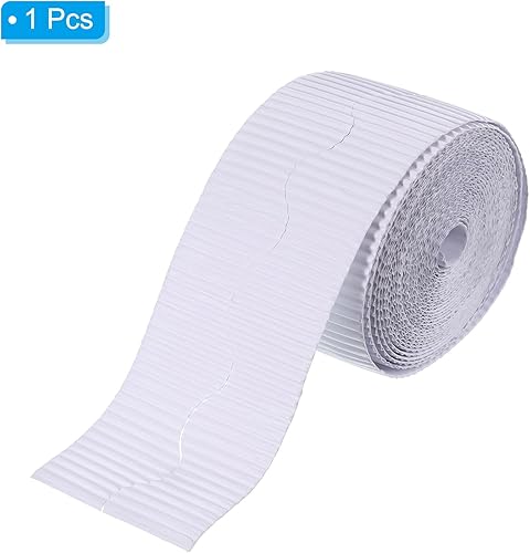 Vista 41 de PATIKIL Borde para tablón de anuncios de 3.9 pulgadas x 49.2 pies, papel corrugado festoneado para decoración de aula, tableros de póster de corcho