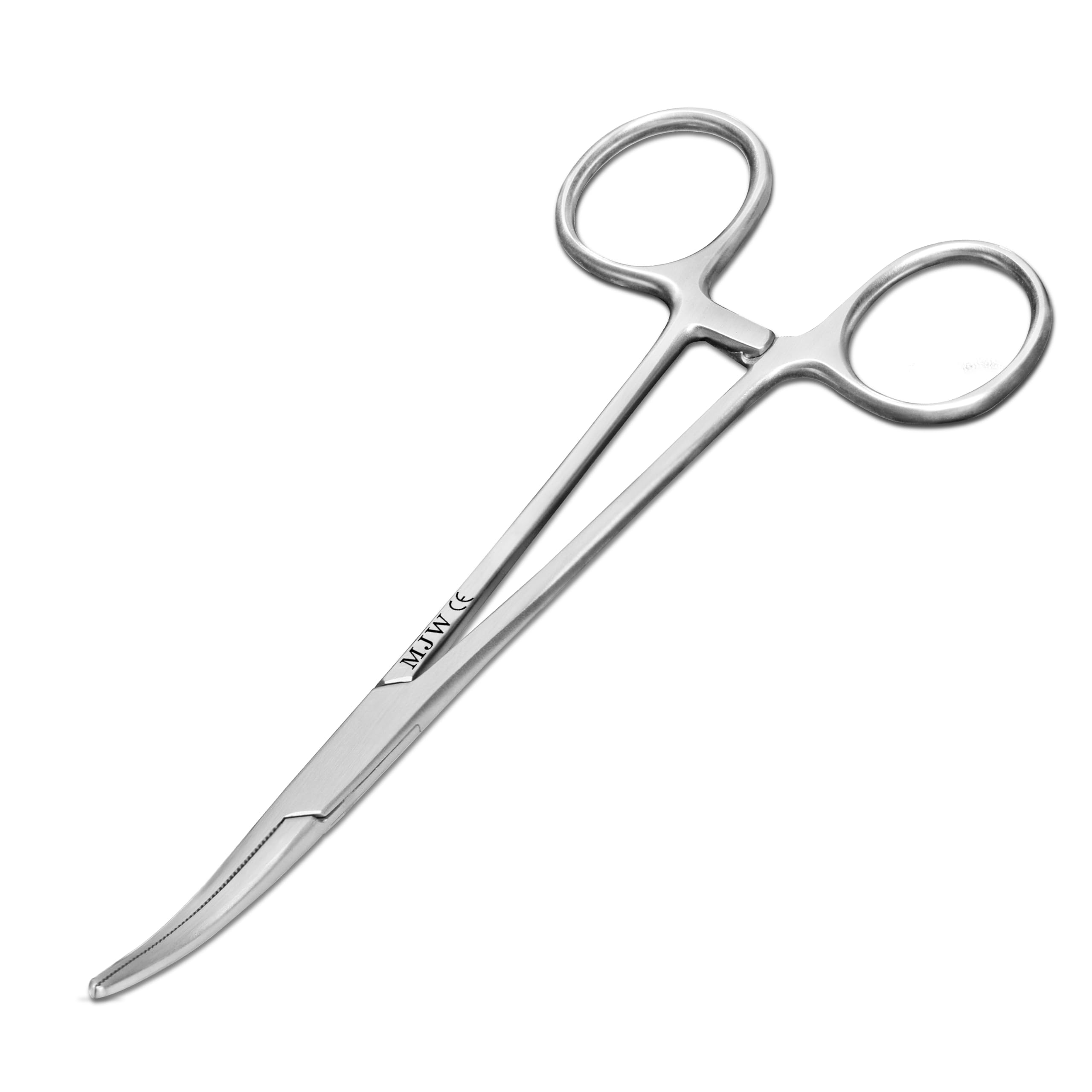 MJW Professional Curved Hemostat Fishing Forceps of Stainless Steel Used as Jewelry, Fly Fishing Forceps and Unhooking Fish Pliers – Pet, Dog Ear Hair Grooming Tweezers