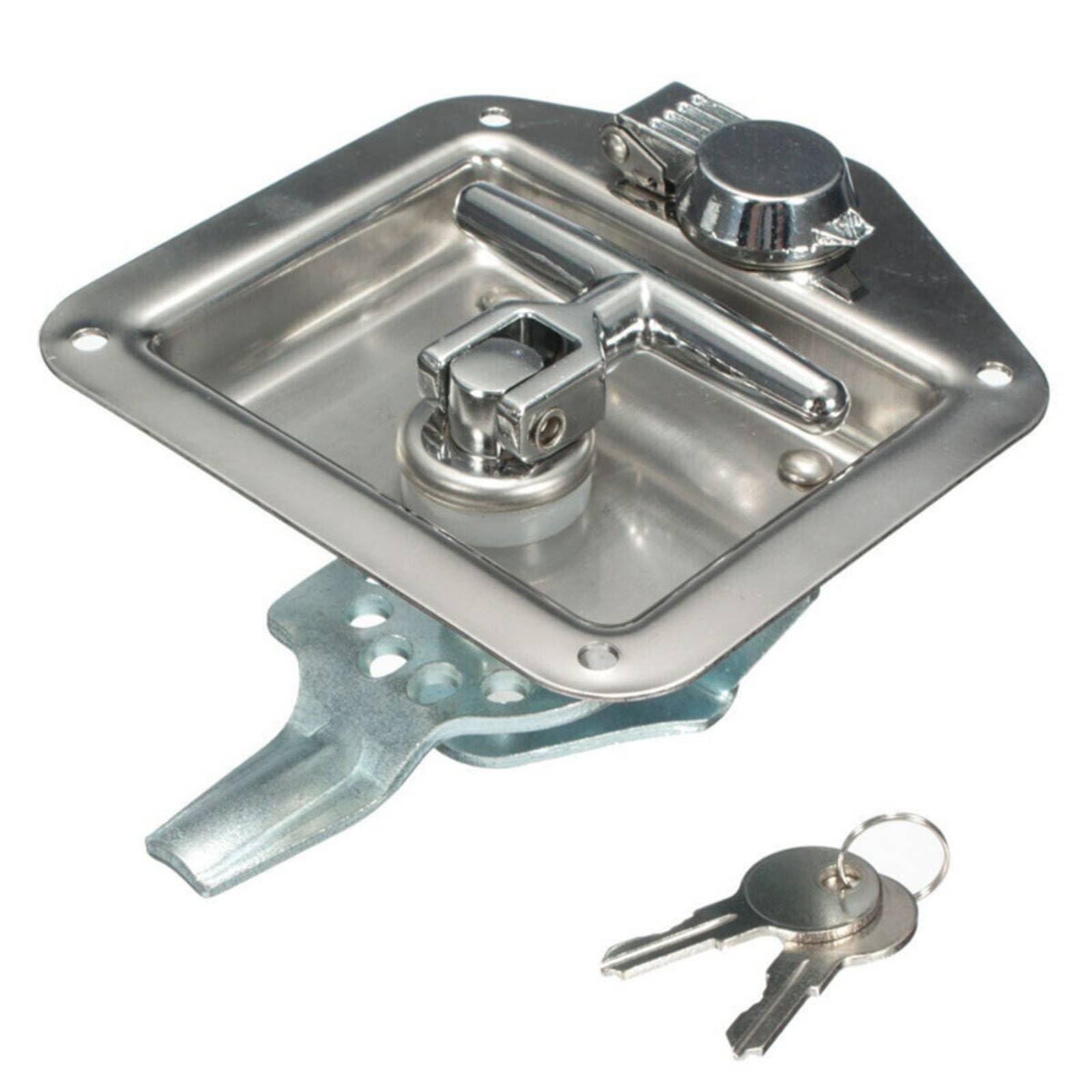 Trailer Panel Lock Anhängerschloss Schließsystem Paddleverschluss T-griff Riegel Edelstahl Gehäusewechsel Langlebig Rostbeständig mit, Industrieller Stil, Material Verchromt