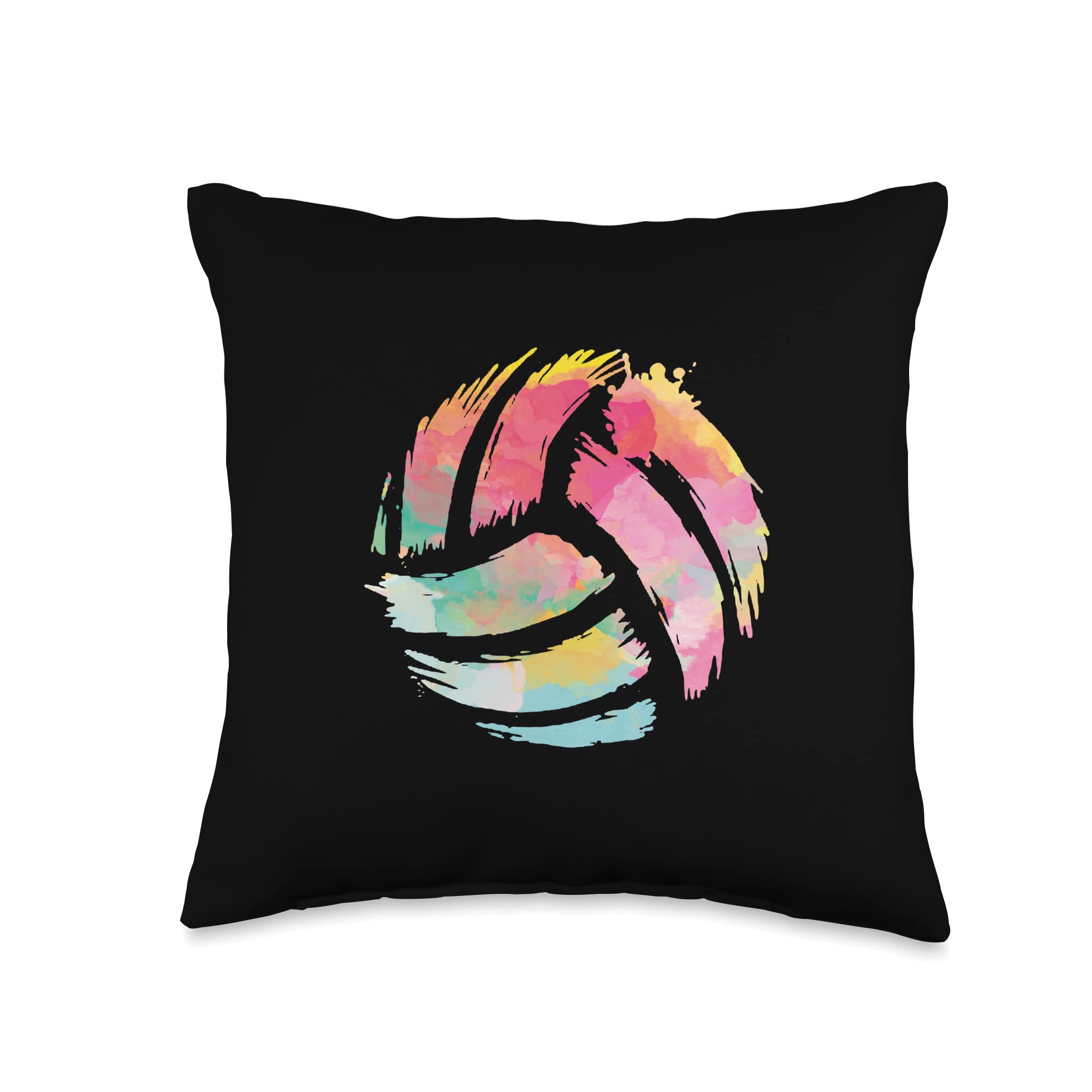 Colorsplash Volleyball Artsy Ball Sport Athlete Player Throw Pillow