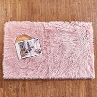 ACYOUNG Tapis rond en fausse peau de mouton imitation peau de mouton - Tapis long en laine d