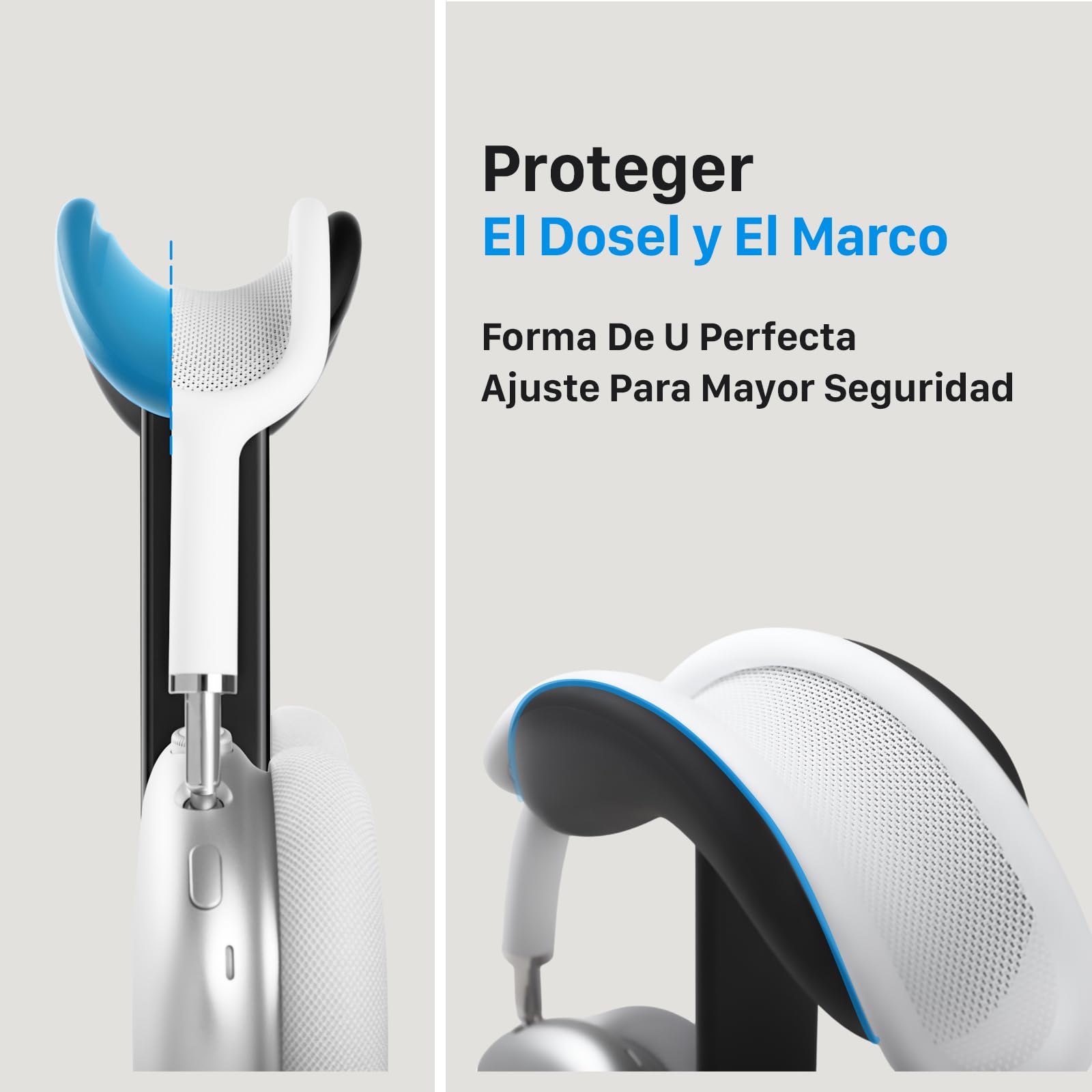 Soporte para AirPods MAX con Modo de suspensión Inteligente – Base de Aluminio Antideslizante, Superficie ABS antiarañazos, Soporte Universal para Auriculares (Negro)