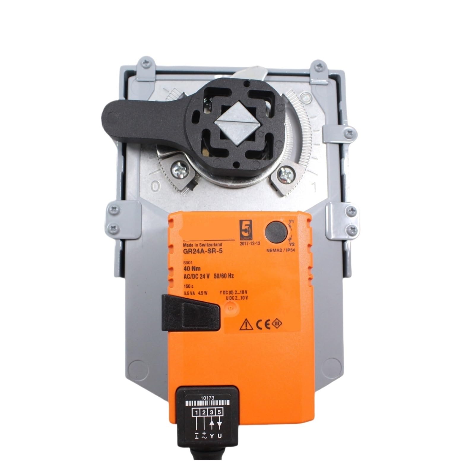 BRODEFUP 40Nm GR24A-SR-7 Modulating Rotary Actuator for Ball Valves Butterfly Valves GR24A-SR-5 2-10V(GR24A-SR-5)