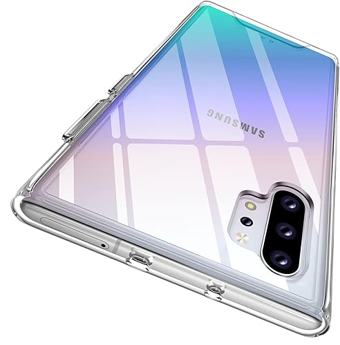 Rayboen Funda para Samsung Galaxy Note 10 Plus 5G (no para Note10), diseño transparente de policarbonato duro, marco de TPU suave, a prueba de