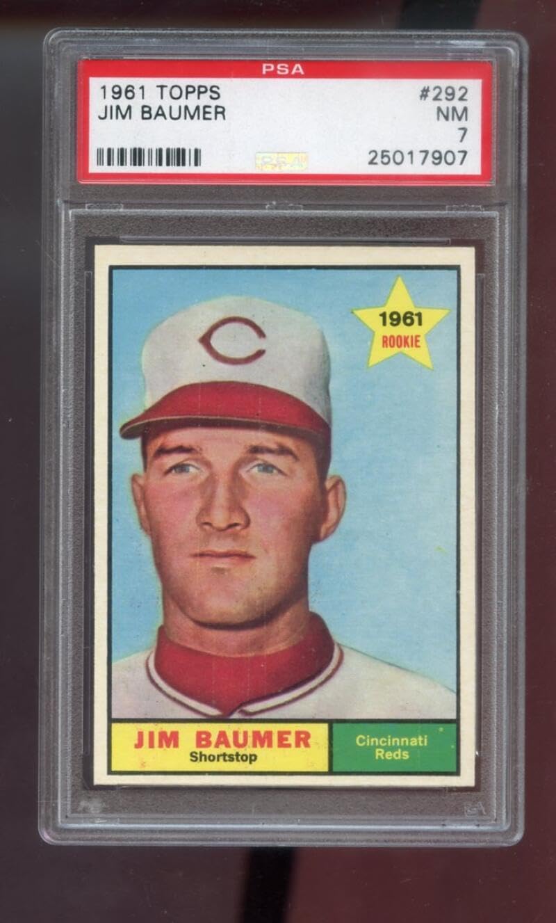 1961 Topps #292 Jim Baumer ROOKIE RC PSA 7 Graded Baseball Card MLB Cincinnati Reds