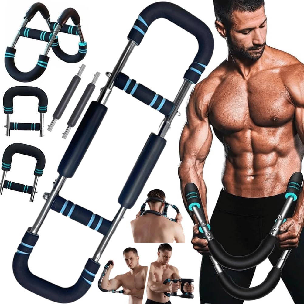 Shaker Twister Arm Trainer,40-110lb Adjustable Chest Expander,Detachable Twister Arm Exerciser Chest Workout,Portable Power Twister Bar,U-Shape Twister Arm Exerciser,Detachable Fitness Anywhere