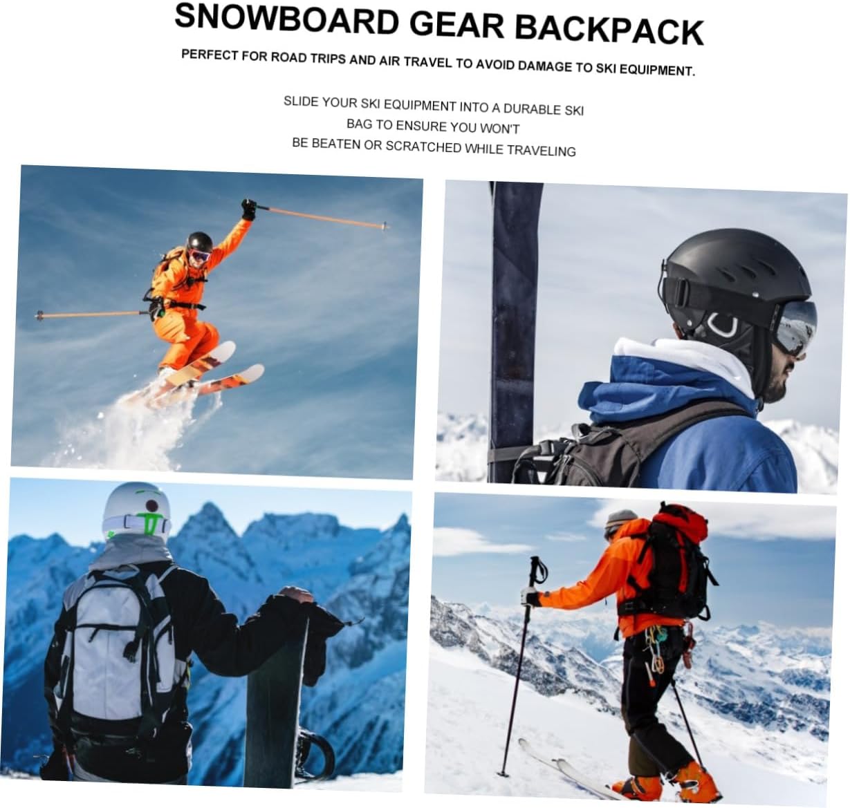 GANAZONO Snowboard Gear Backpack and Storage Bag with Protective Cover Sturdy Travel Snowboard Bag for Convenient and Outdoor