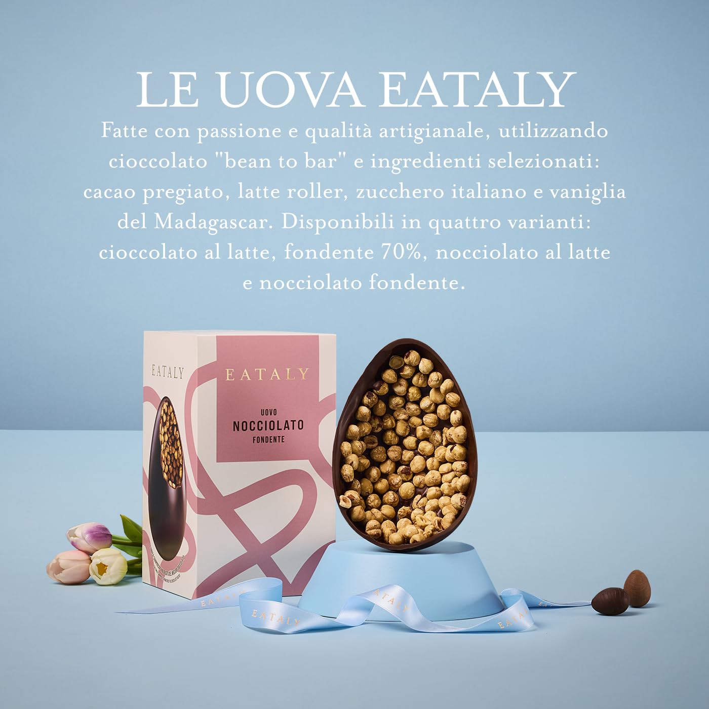 Uovo di Pasqua Cioccolato al Latte 230g Eataly - Bean to Bar, Elegante Incarto