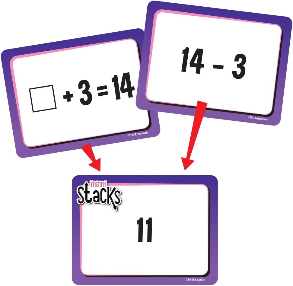 EAI Education Math Stacks Addition & Subtraction Game: Grades 1-2