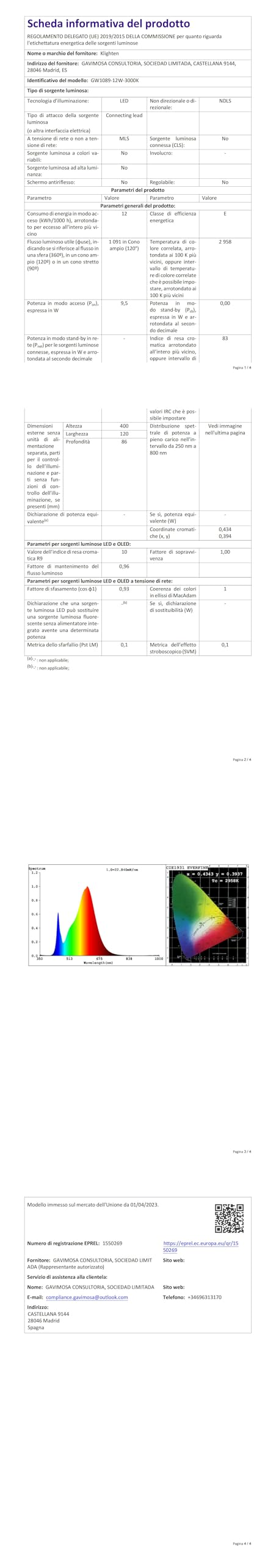 Klighten Lampada a LED per specchio da bagno, 40 cm, 12 W, IP44, lampada da bagno, lampada da bagno, lampada da parete, moderna, 1080 lm, 3000 K, luce bianca calda, 60 LED, 110 V-240 V, nero