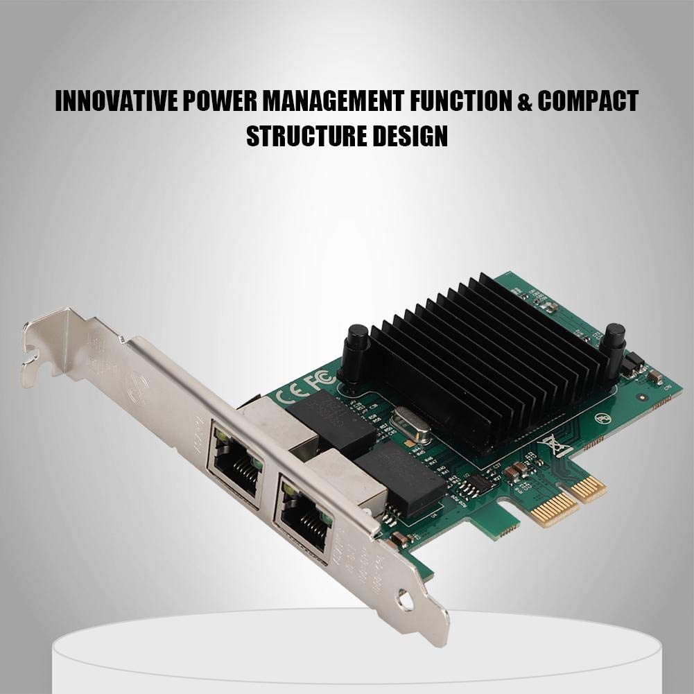 Mini Carte réseau sans Fil 10/100 / 1 000 Mbits/s, Carte réseau Gigabit Ethernet à Double Port, Carte Adaptateur réseau 2.1 PCI-E x1 pour Freebsd/Linux/VMWare ESXi 7