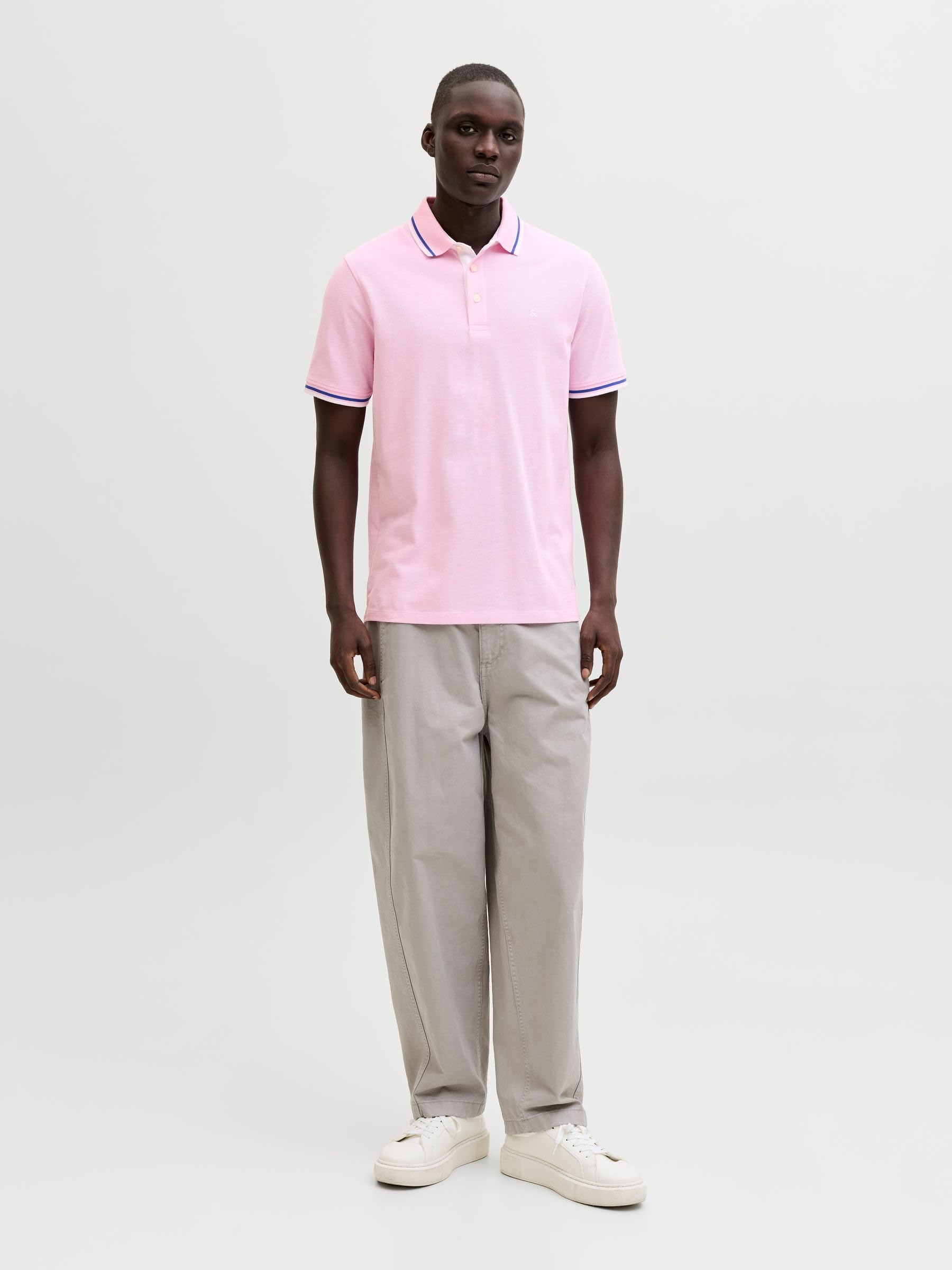 JACK & JONES Jjepaulos Polo Ss Noos, pryzm Pink, L
