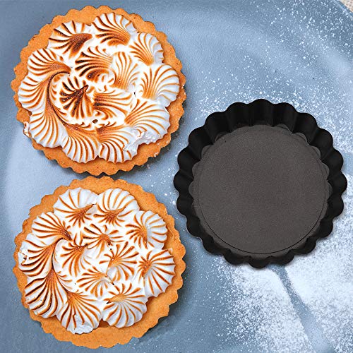 Cyimi Mini Tart Pan Set Of 6, Non-Stick 4 Inch Quiche Pan, Removable Bottom Tart Pan For Pies, Quiche Bakeware, Cheese Cakes, Desserts And More #TOP4