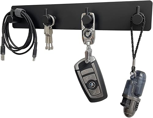 Soporte para llaves de pared, ganchos decorativos para pared, organizador de llaves adhesivo adhesivo, ganchos de acero inoxidable para colgar