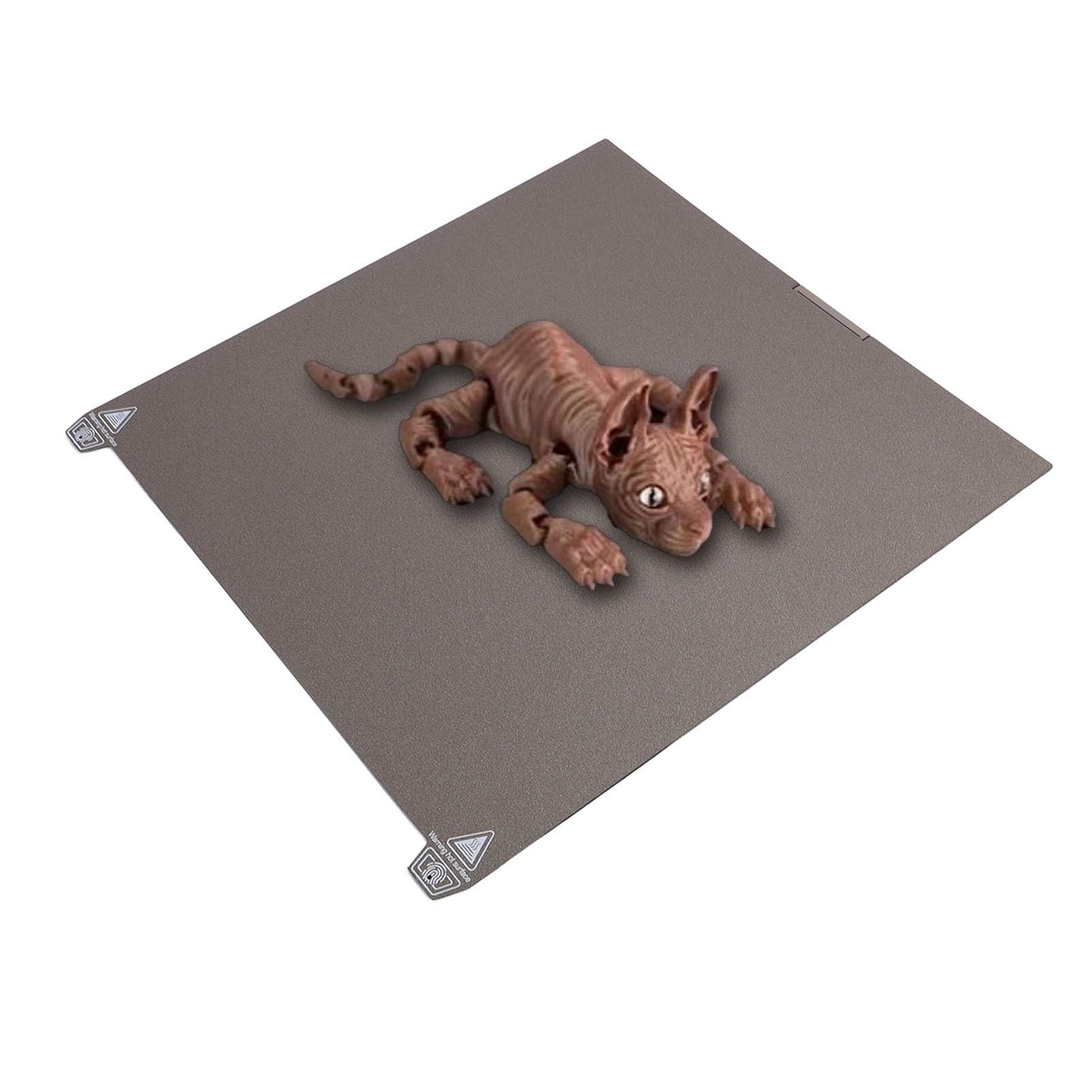 3D -Drucker -Build -Platte, 370x370mm PEI PEO PEO Flexible Build -Oberflächen Beheizte Bettabdeckung, Strukturierte und Glatt Doppelseitige Build -Blatt für K2 Plus für PLA, ABS