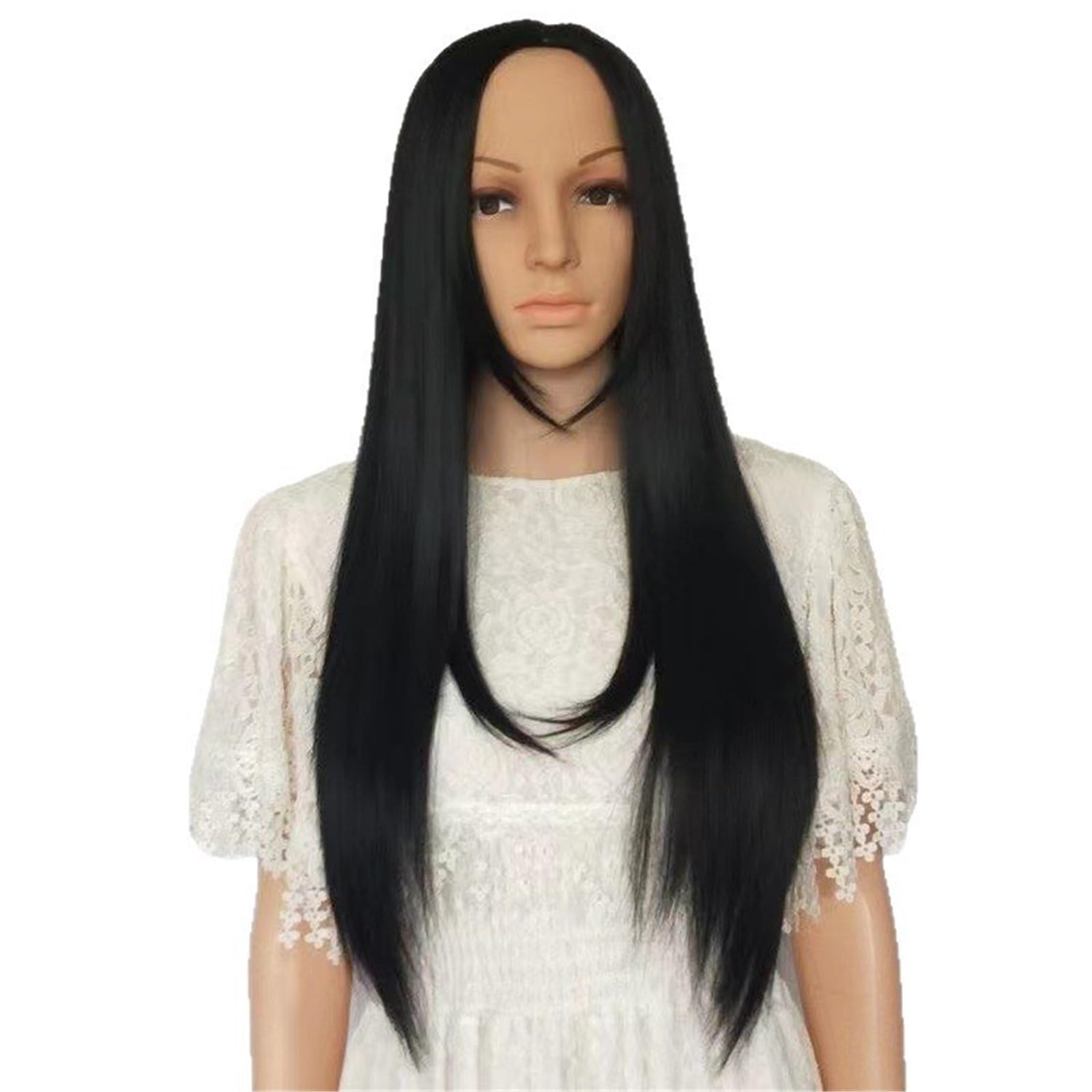 ZTHYSHOZ Women's Wig Women's Mid Length Straight Hair Wig Naturally Smooth Daily Styling Headband