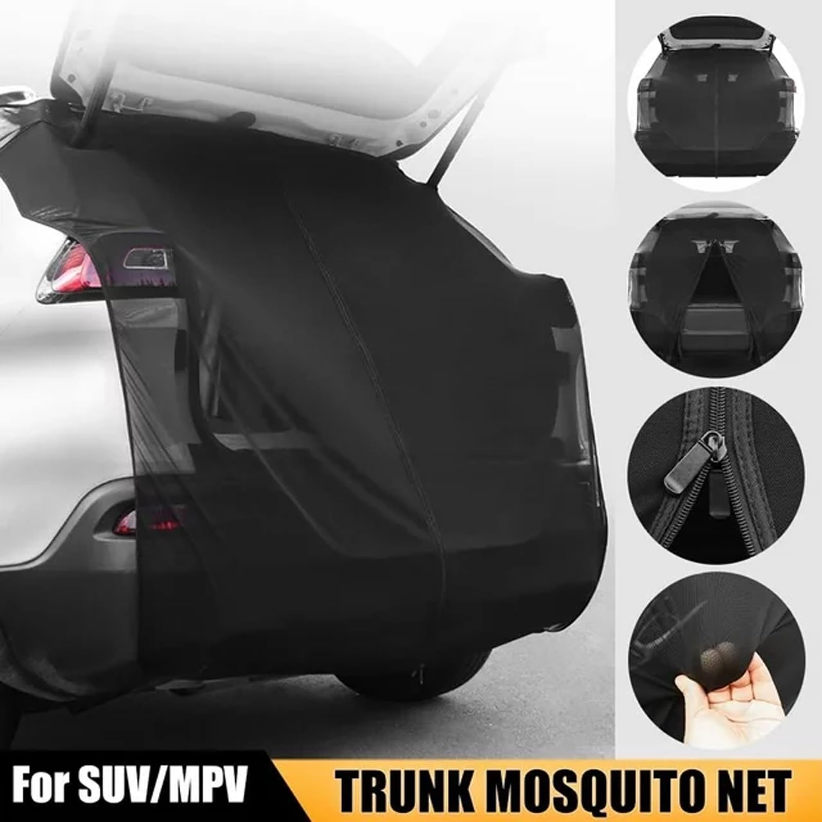 Rideaux Pare Soleil pour Hayon Voitures, Pare Soleil magnétiques pour Voiture pour la prévention des moustiques, 180 * 150cm, pour Camping-Car,Caravane,Van et Camping(L(164x150CM))