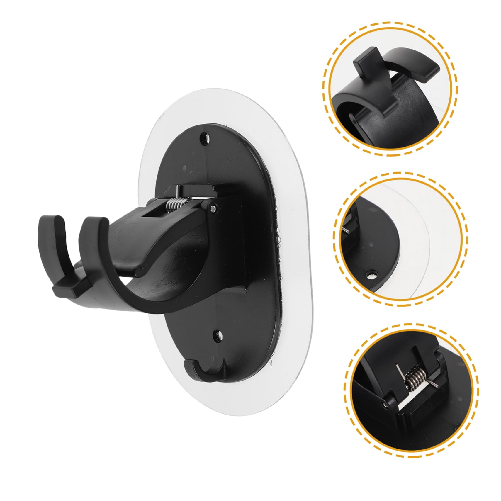 TOPBATHY 4sets Pinces À Tringle À Rideaux Accroches pour Tringles À Rideaux Support Tringle Rideaux Crochets Tiges Canne À Pêche Cintres De Rideaux Support De Tige Plastique Black 4pcs * 4