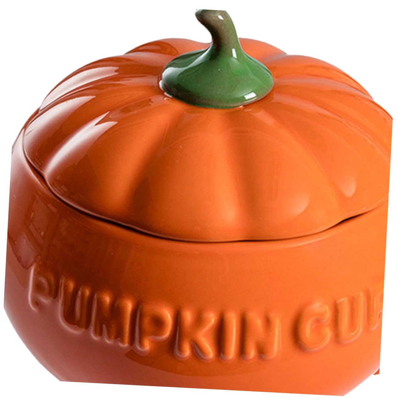 Tazza da Caffè in Porcellana a Forma di Zucca Arancione con Coperchio e Cucchiaio, Design Confortevole la Casa, Sostituto Ecologico delle Tazze di Plastica