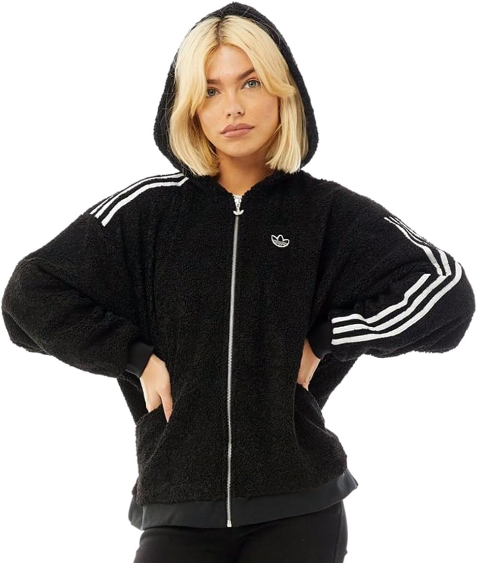 fuzzy adidas jacket