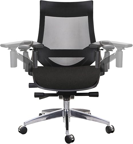 Miniatura 6 de Alera ALEEBW4213 EB-W Series Pivot Arm Silla de malla multifunción con base de aluminio - negro