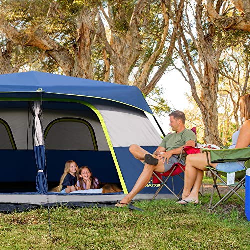 OT QOMOTOP 10 Person Camping Tent, 60 Seconds Instant Setup, 14 x 10ft with 6' 4'' Center Height, Waterproof Tents with Roof Rainfly