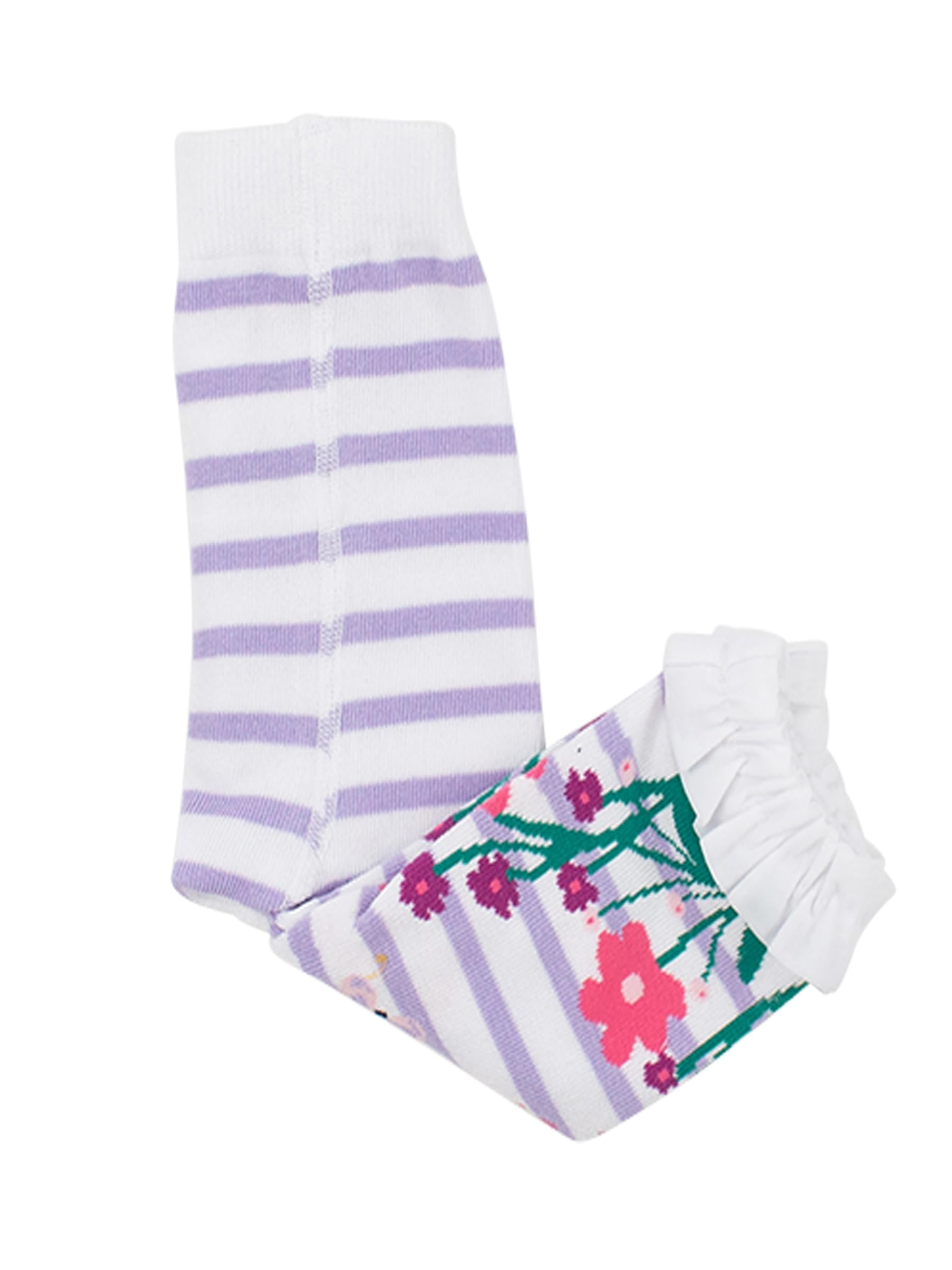 RuffleButts Baby Girls Patterned Footless Ruffled Tights - Ruffle Tights