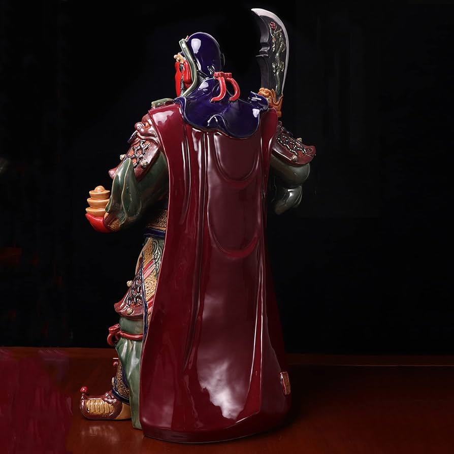 中国民国時代の関羽像 Amazon｜中国風水関羽像/関公像/関帝像/関雲長像置物、幸運の神