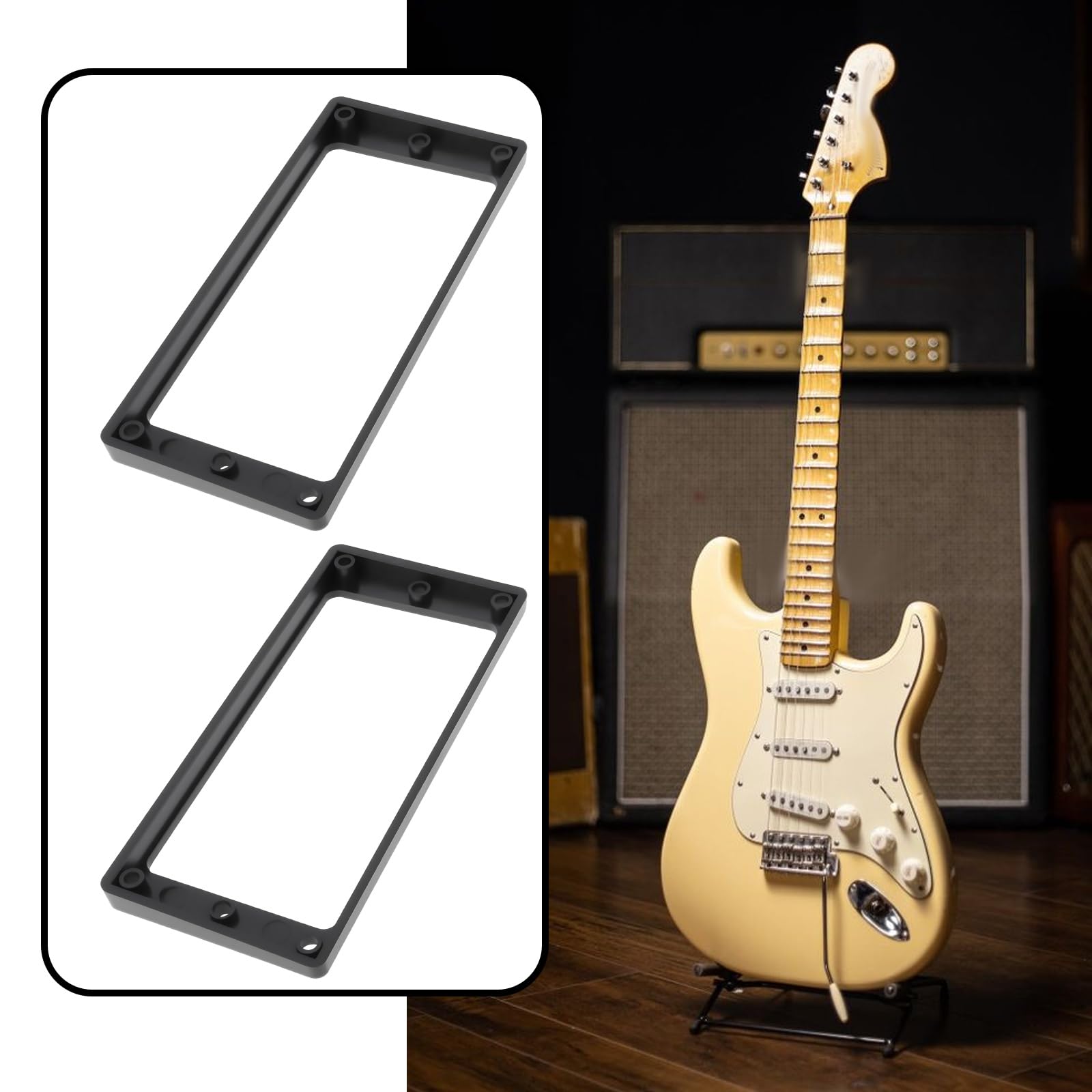 VGOL 2Pcs 7-String Humbucker Ring for Electric Guitar 99.2x45mm 9x7.5mm 6x7.5mm - Image 3