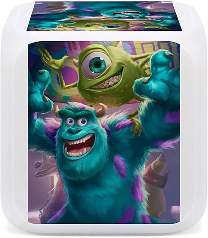 Amazon Co Jp 目覚まし時計 モンスターズ インク Led 目ざまし時計 めざまし時計 デジタル時計 置き時計 光る時計 卓上時計 枕元ライト 立方体 7色バックライト 目覚ましライト おしゃれ 多機能 温度表示 大音量 プレゼント 8 8 8cm ホーム キッチン