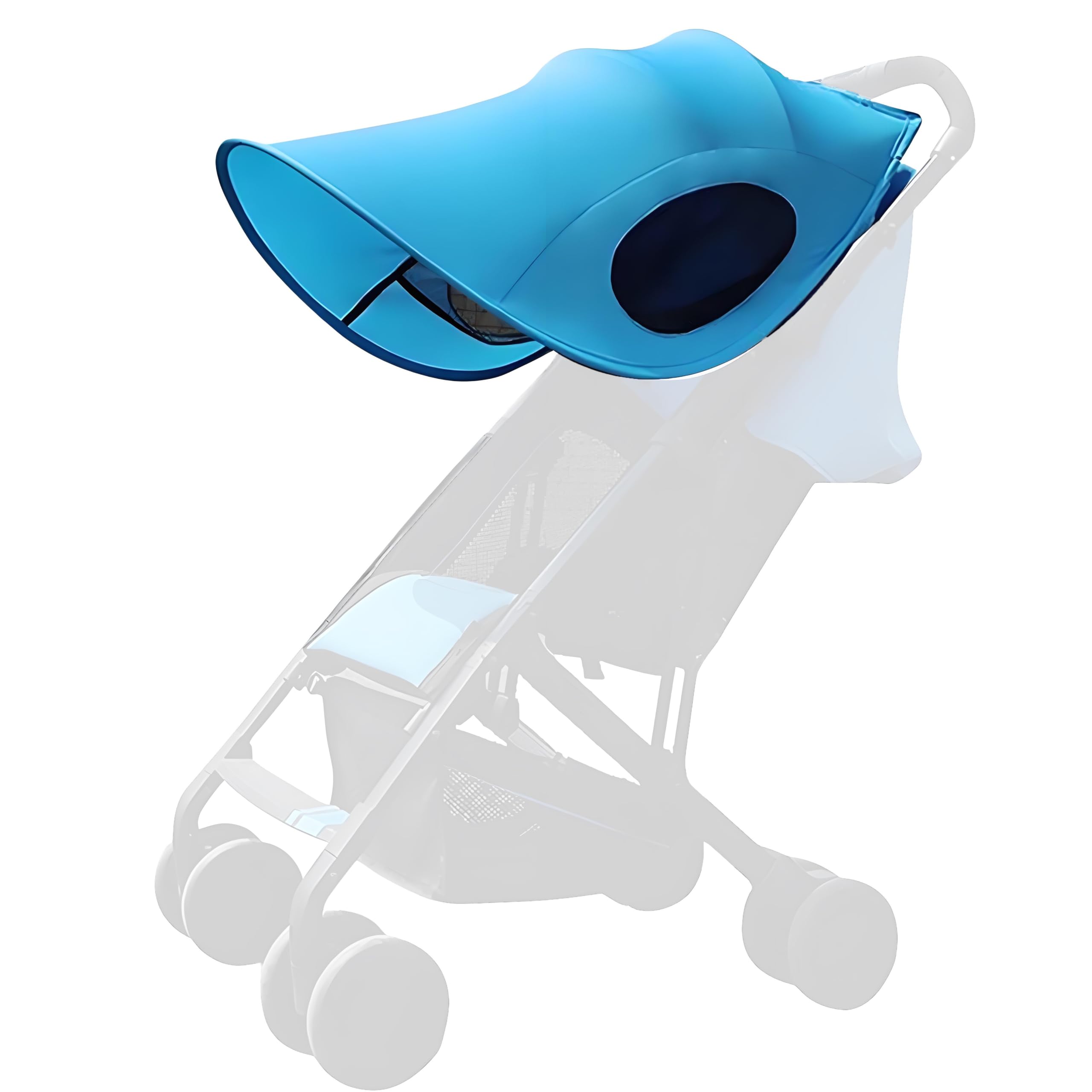 Universal Stroller Sun Cover UV Protection Baby Stroller Sun Shade Buggy Pram Sun Rain Shade Blackout Blind Canopy Cover (Blue) : Baby