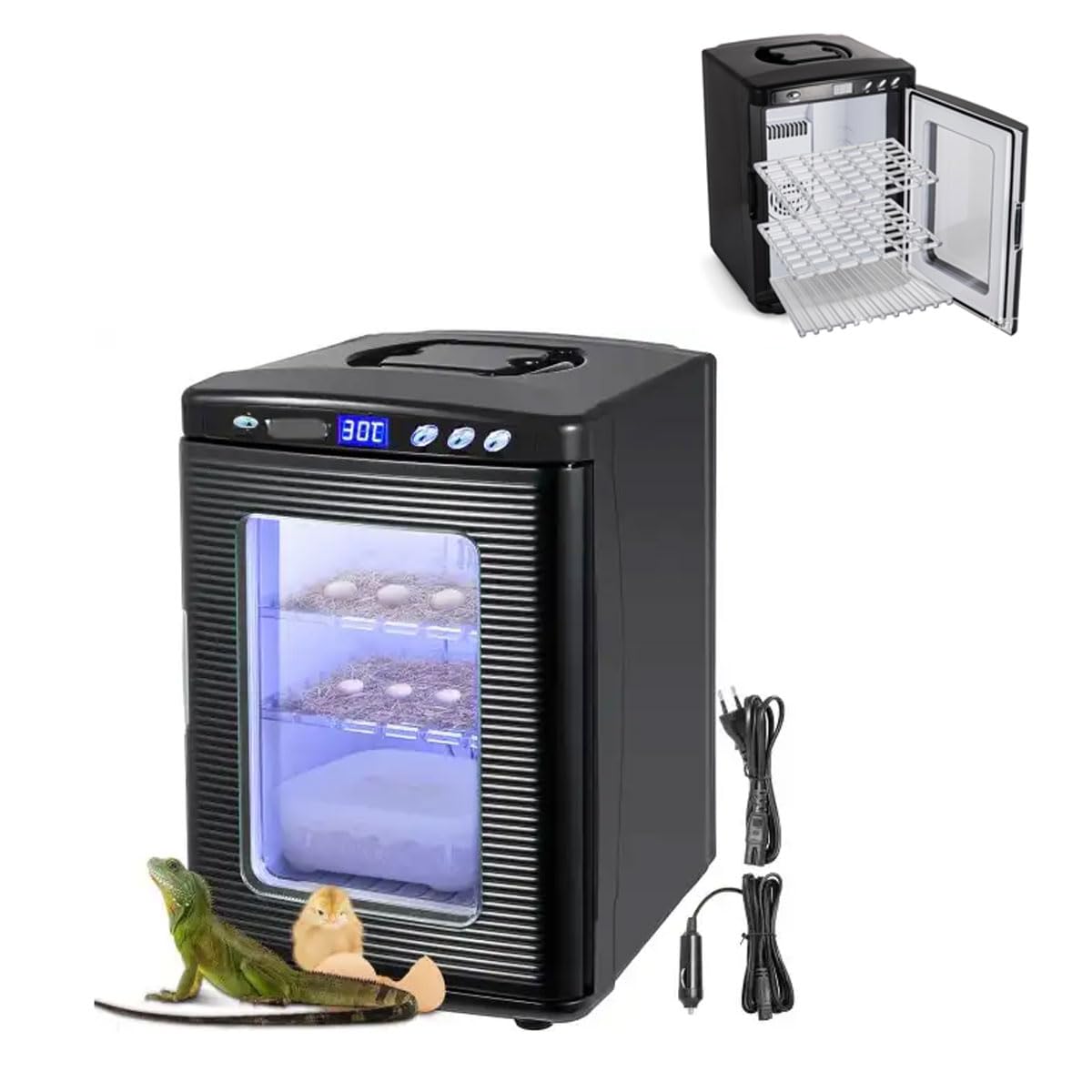 Incubadora de reptiles - Electrónica totalmente automática con pantalla y calentamiento de temperatura constante para pollos, patos, palomas, serpientes, tortugas y lagartos