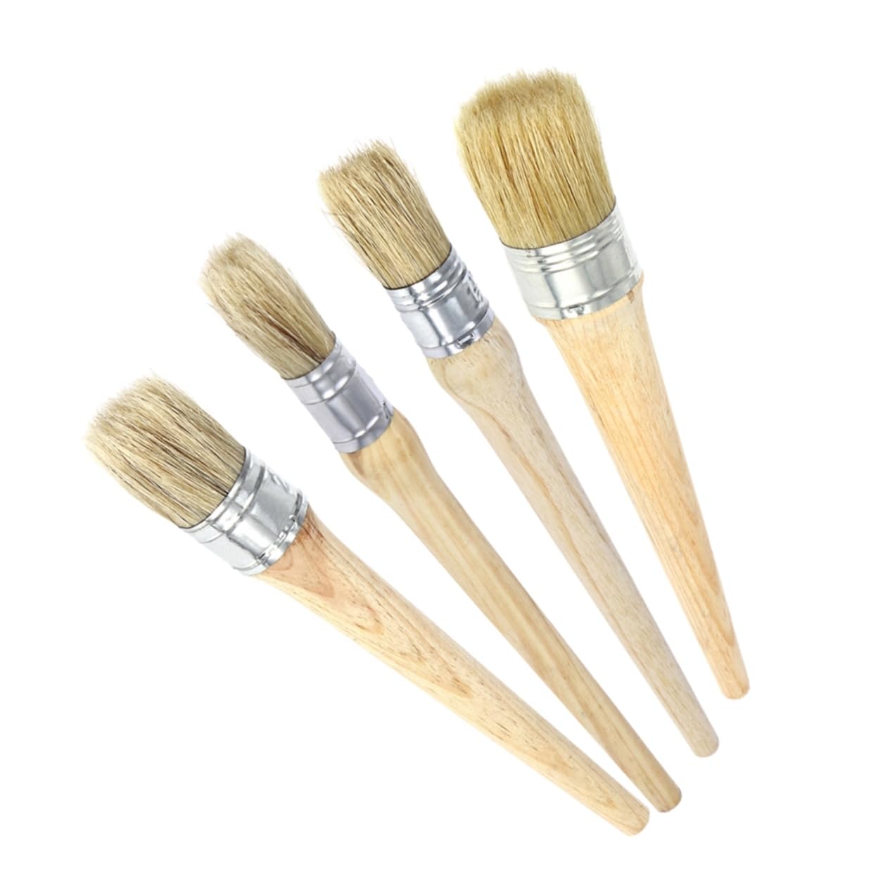 Operitacx Lot de 4 Pinceaux Ronds Professionnels pour Cire et Peinture