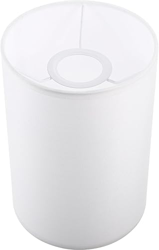 Homoyoyo Lámpara de mesa redonda para sala de estar, dormitorio, pantalla de tambor E27, pantalla de lino natural para lámpara de mesa, lámpara de