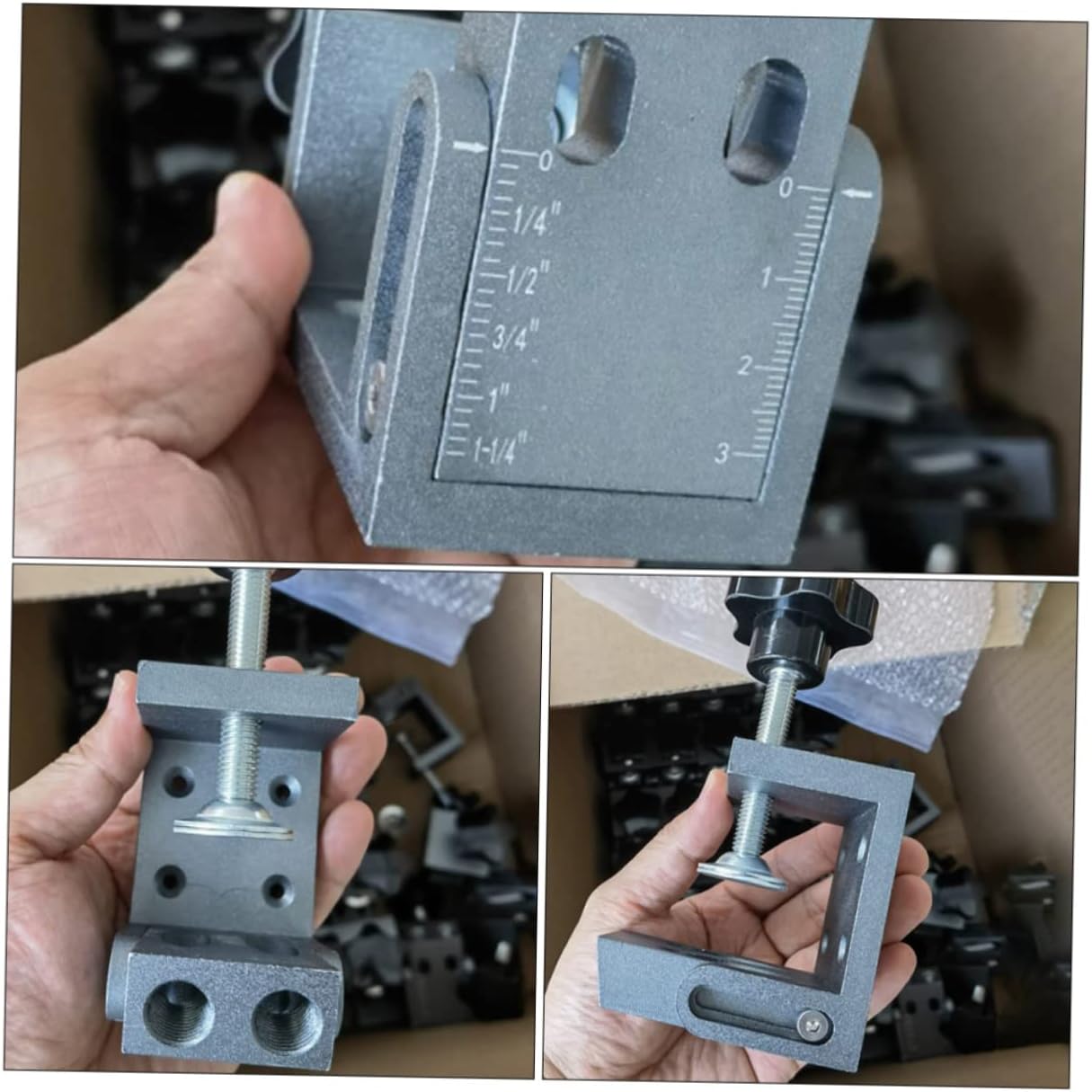 Uonlytech Drill Angle Locator Woodworking Drilling Guide Tool Precision Scale for Woodworking and Fast Assembly