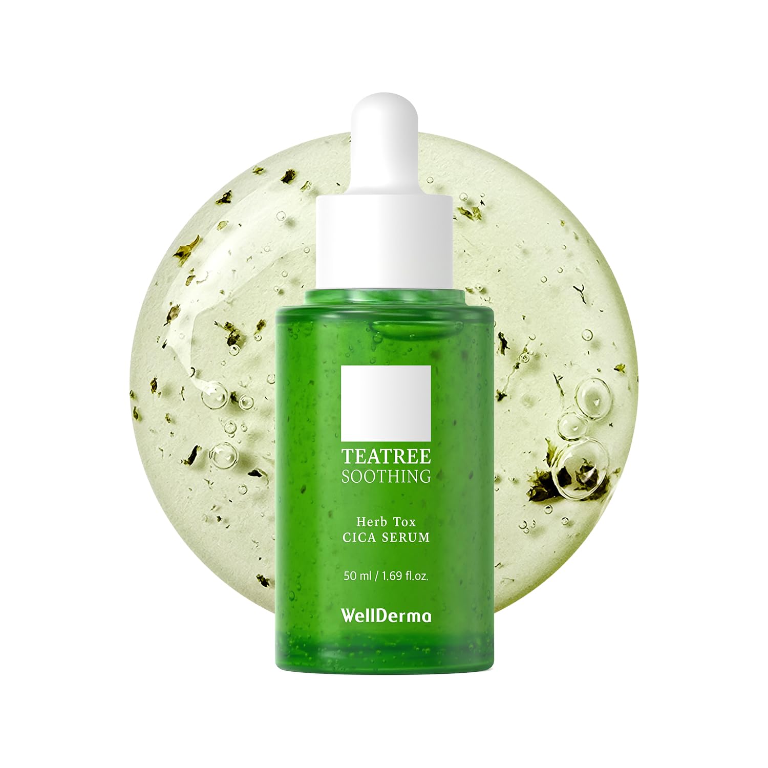 WELLDERMA Tea Tree Herb Tox Cica Serum, 50mL / 1.69 fl.oz – Hydrating & Balancing Face Serum with Centella Asiatica, Tea Tree & Niacinamide