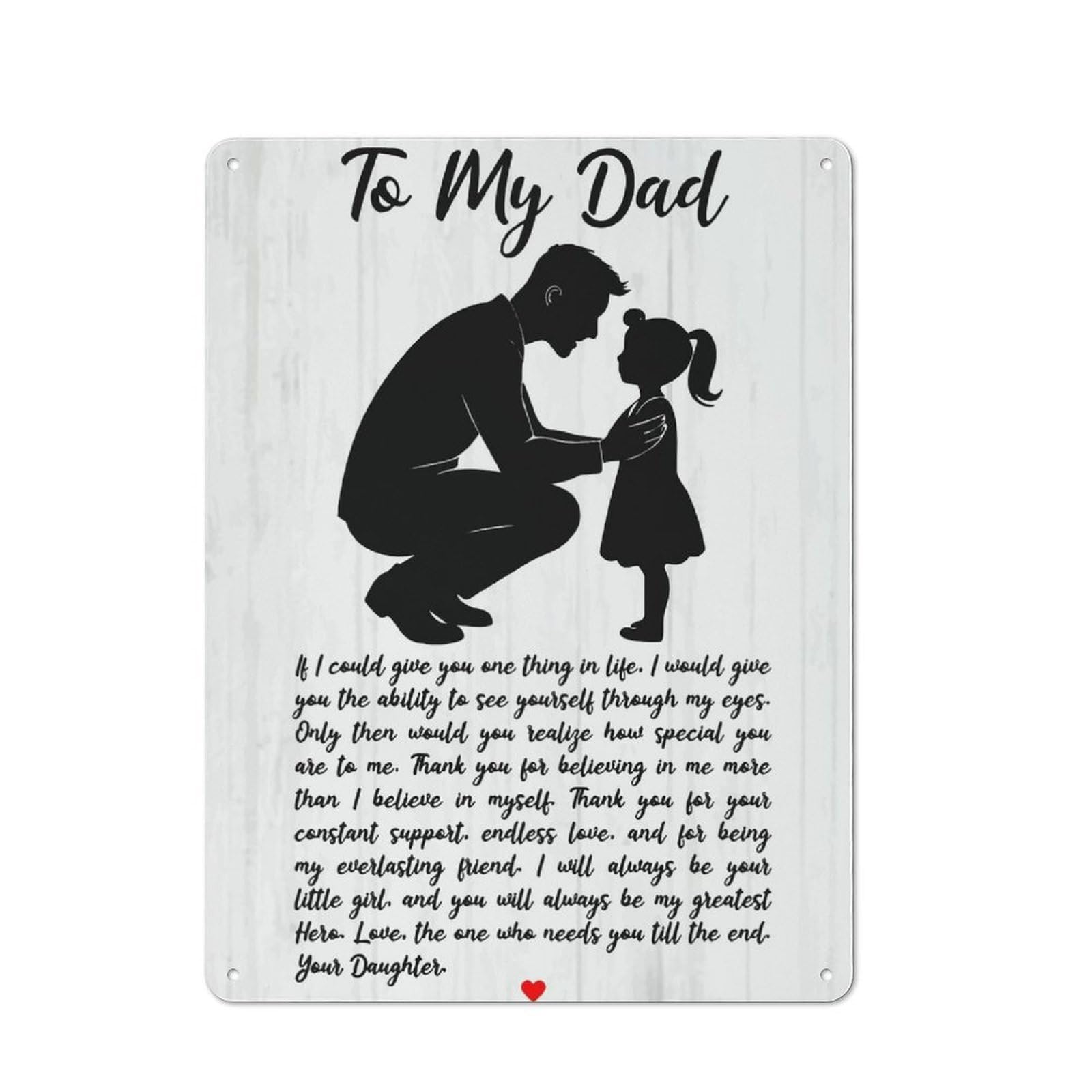 Junmoney Style-12 Metal Sign 40X30cm With Dads Gift To My Dad For Workshop Wall, Vintage Decor, For Vintage Wall Decor Fans, For Metal Sign Collectors