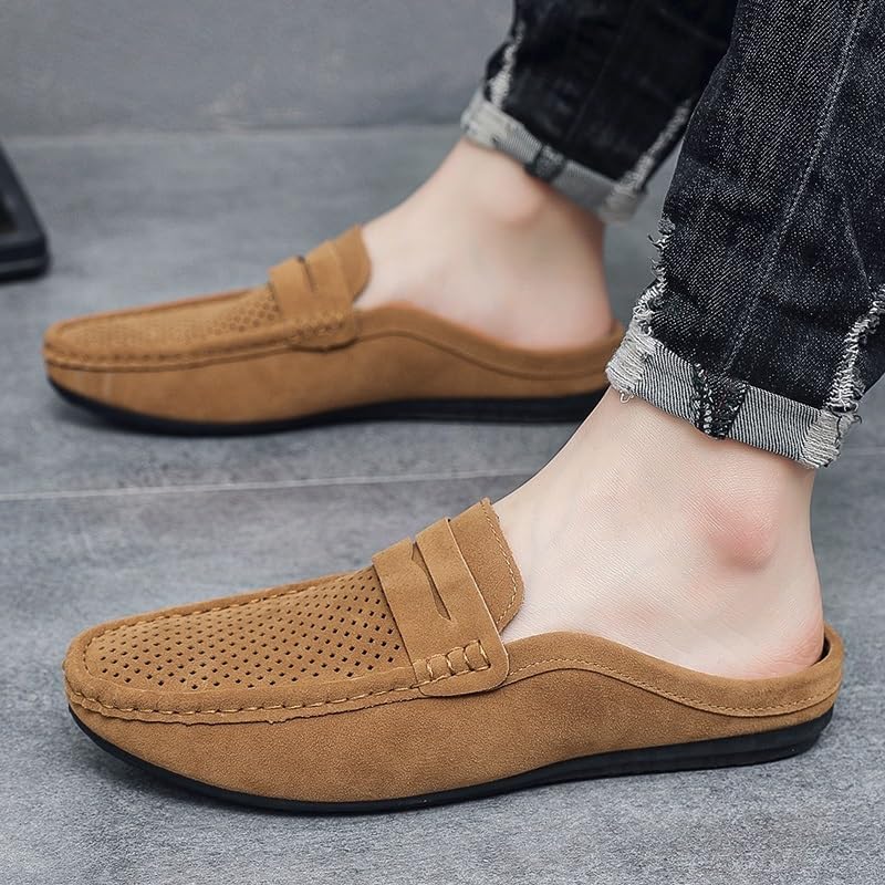 Men's Vintage Loafers Shoes Suede Vamp Fashion Solid Color Round Toe Anti-Slip Non Slip Resistant Prom Slip-on2
