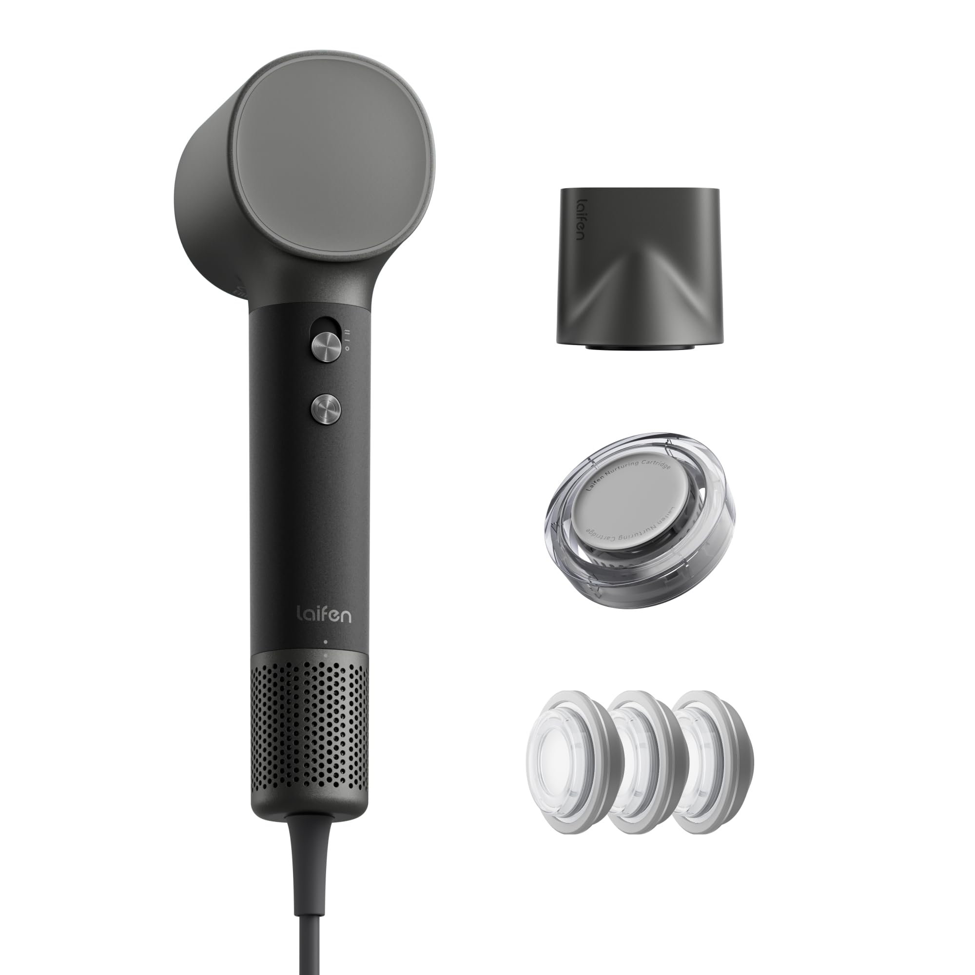 Laifen Neo Special Secador, 200M Iones Negativos, 2 Boq. Magnéticas, Negro | 110.000 rpm, 200M Iones Negativos, Secado Rápido 3min, 59 dB, Modo Cuidado 58℃, Control Temp. 100×/seg