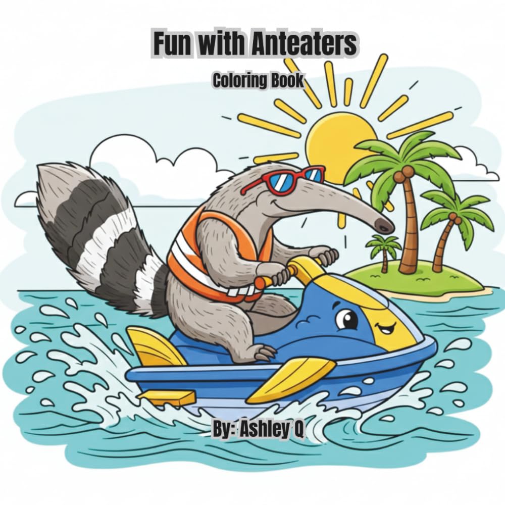 Fun with Anteaters Coloring book: 60 pages of enjoyment