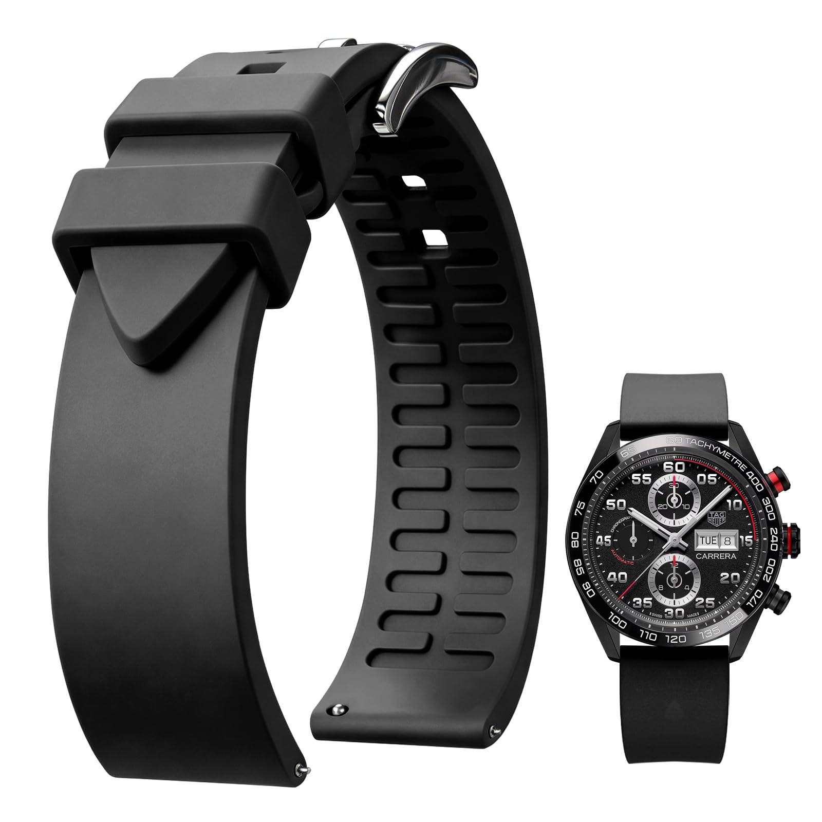 BINLUN Silikon Uhrenarmbänder Schnellverschluss Gummi Uhrena