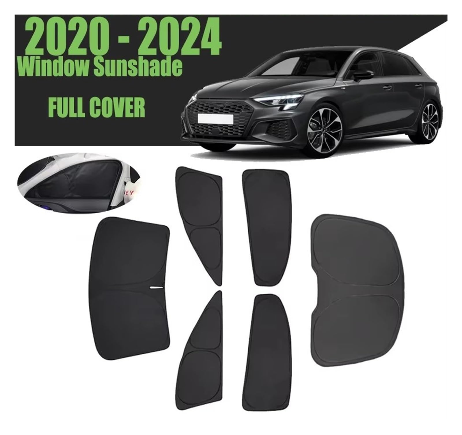 Kfz Outdoor Abdeckplane Für A3 Fließheck 8Y 2020-2024 Autofenster Sonnenschutz Vollständige Abdeckung Privatsphäre Blind Vorhang Frontscheibe Autoscheiben Sonnenschutz(Front Windshield B)