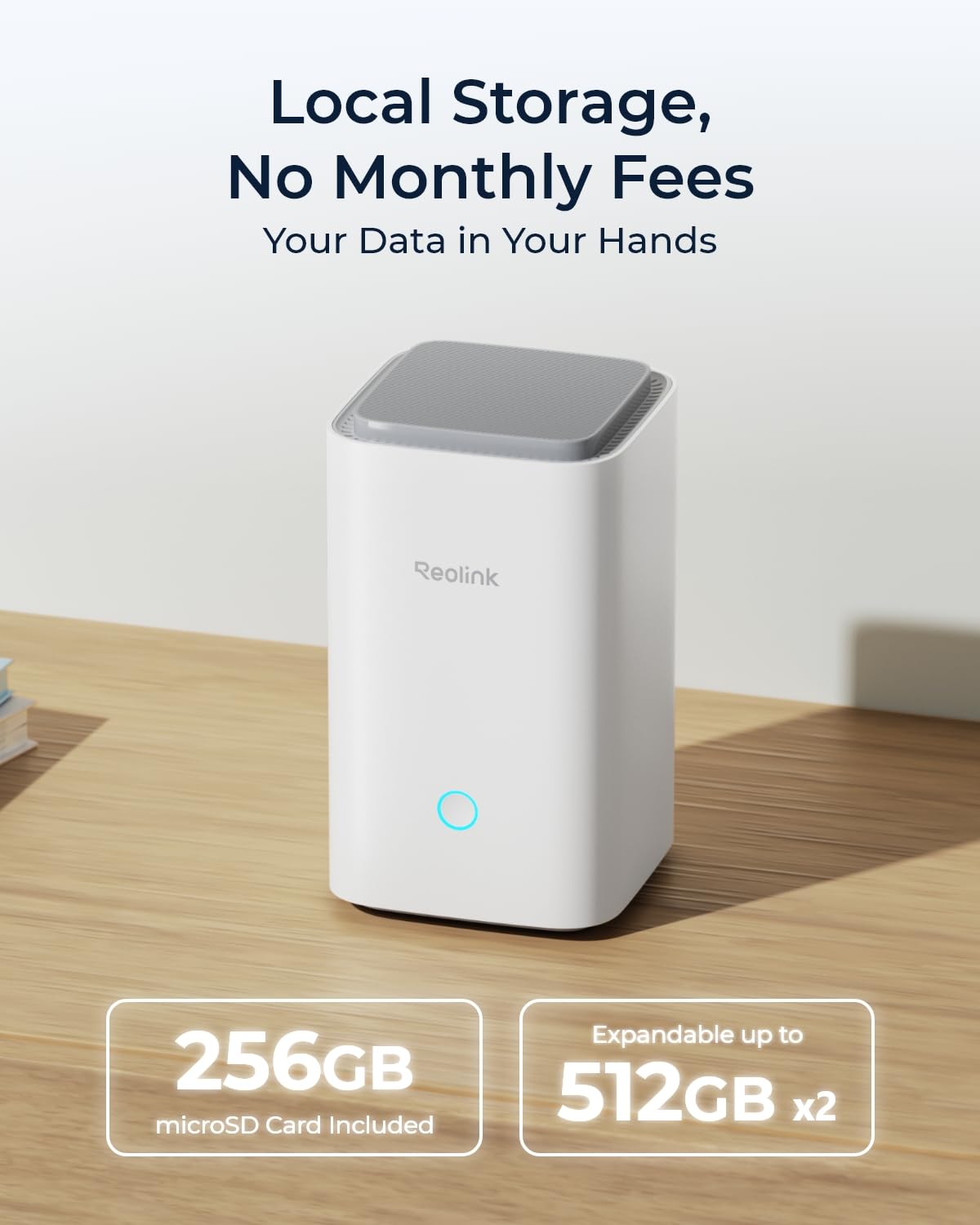 Reolink Home Hub z 2 × Lumus, uniwersalny system kamer bezpieczeństwa, zewnętrzne kamery Wi-Fi 2K, karta microSD 256 GB w zestawie, maks. 512 GB × 2, inteligentne wykrywanie, nagrywanie offline