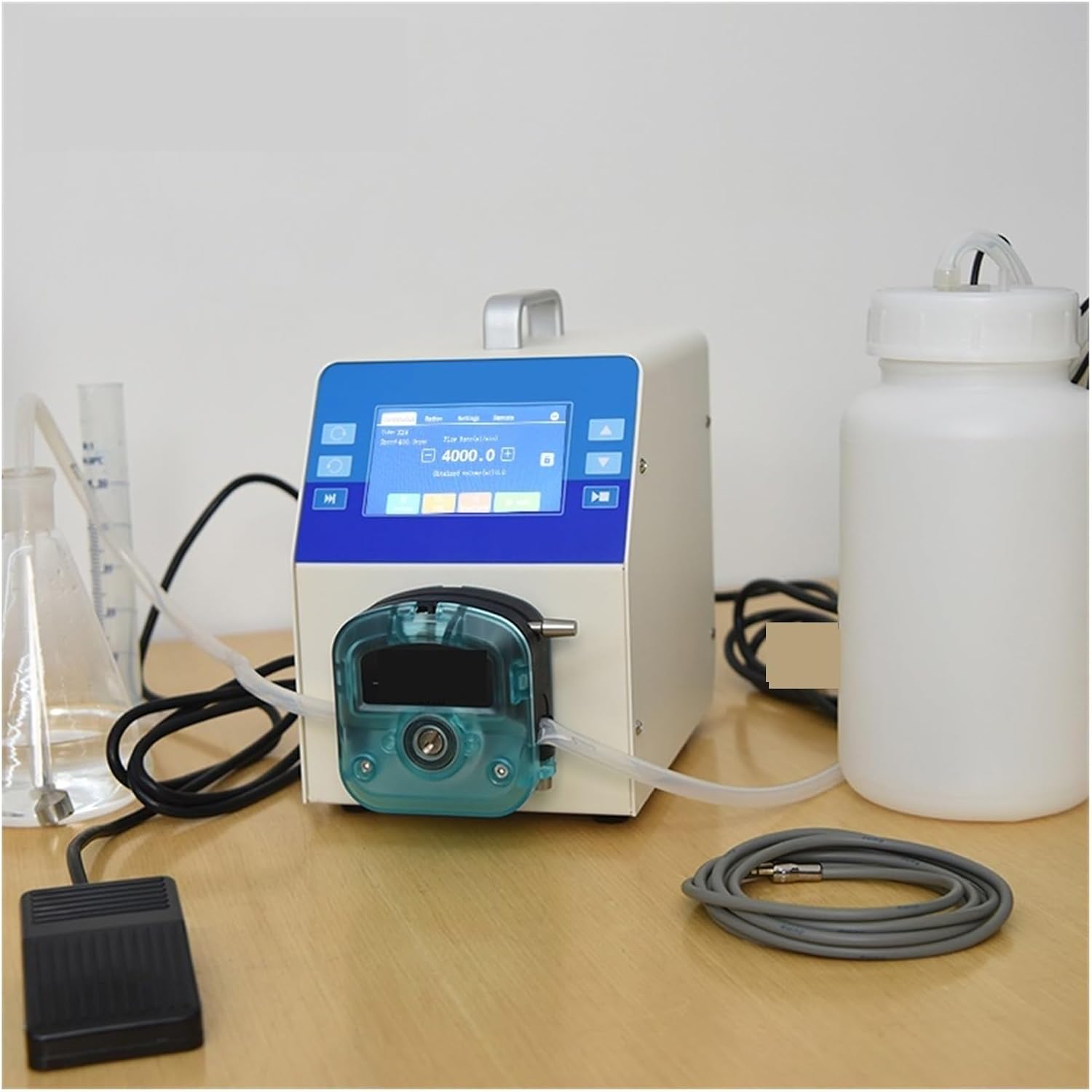 Filling Machine 7.8L/min 600RPM AIP Peristaltic Pump Intelligent App Control Dosing Pump for Lab, Food and Beverage for Liquid and Paste(S18,with Plug_AIP KPKK5000)
