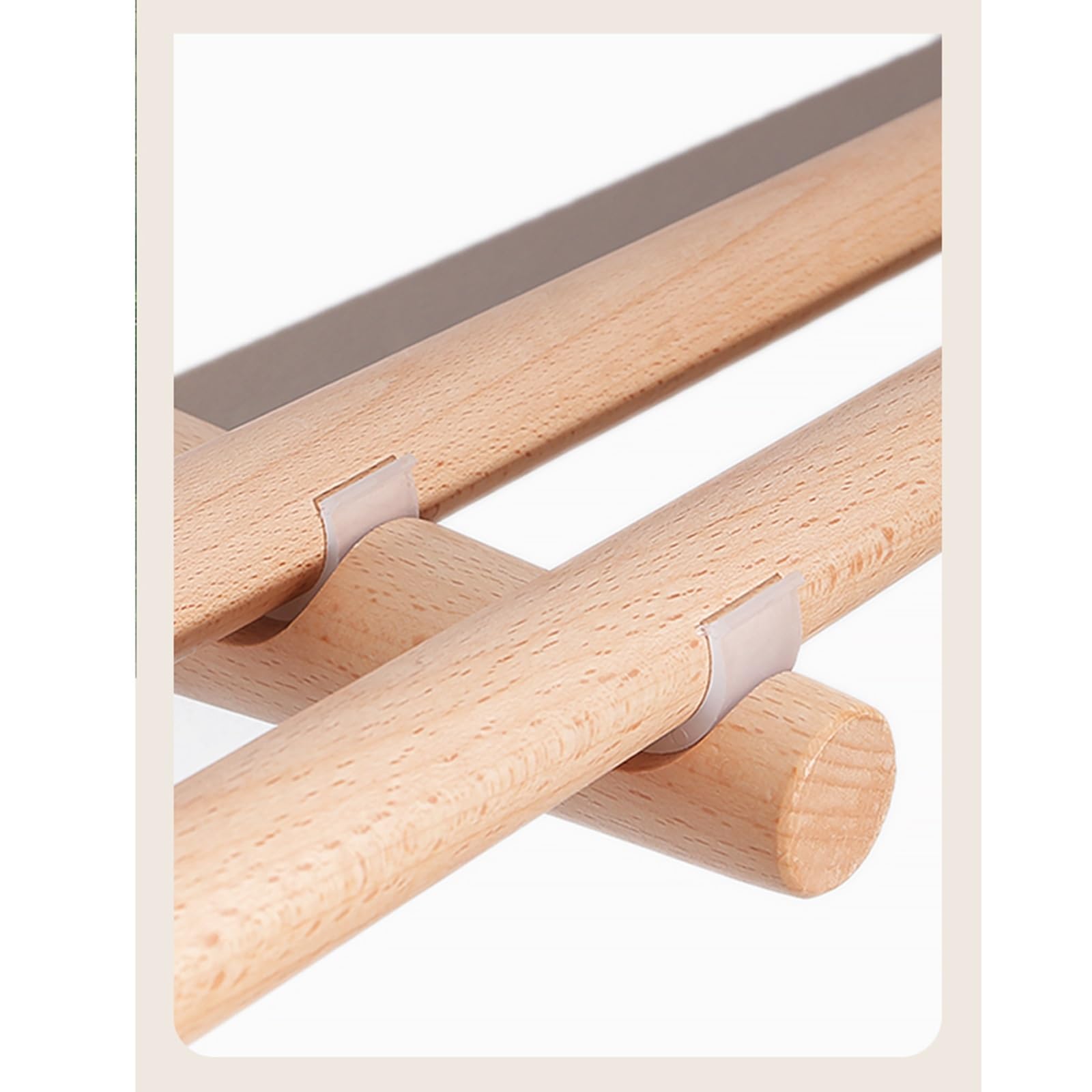 Tringle à rideaux en bois, montage latéral, longueur 280 cm, idéale pour rideaux romains, construction durable