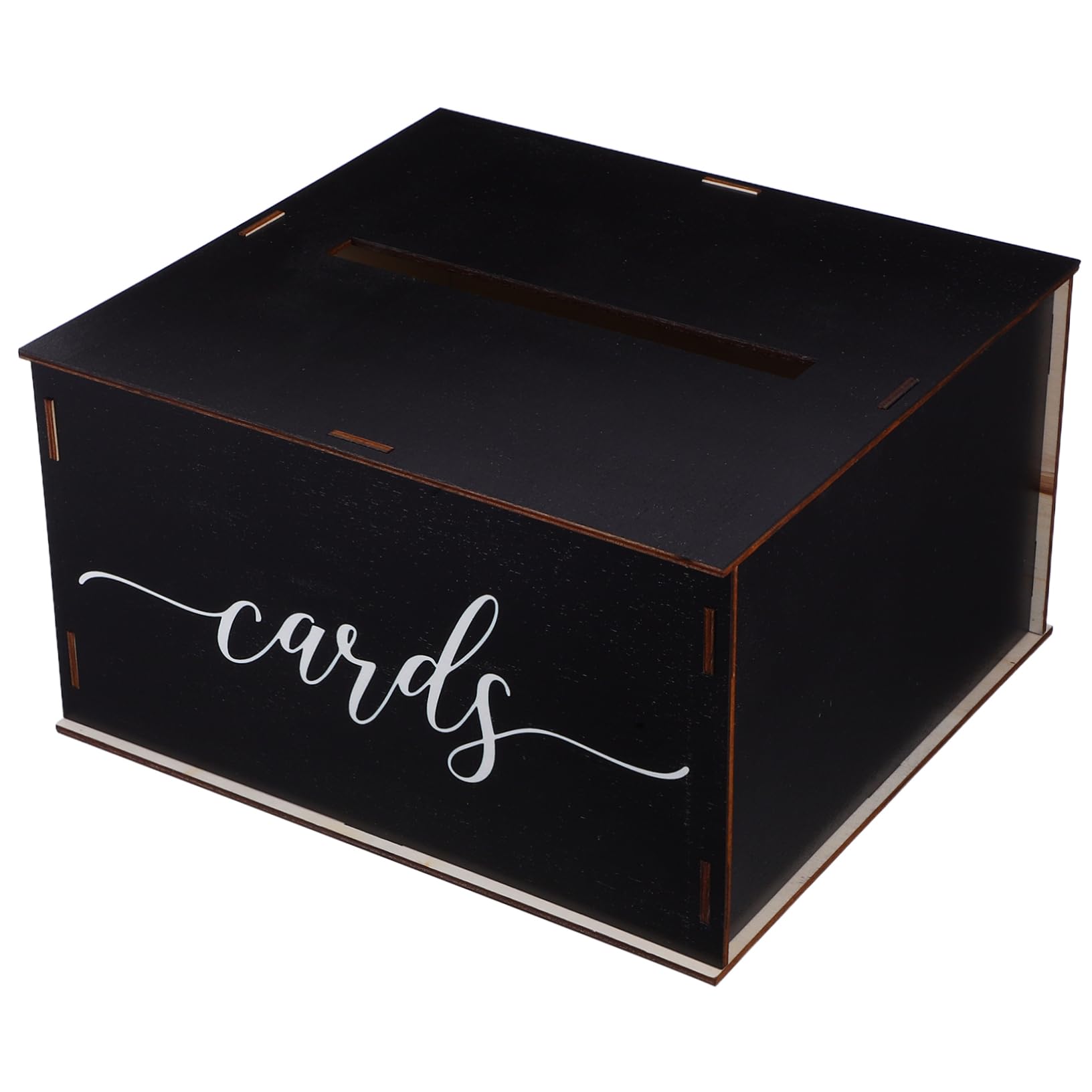 Caja de madera para tarjetas de boda PRETYZOOM con ranura elegante